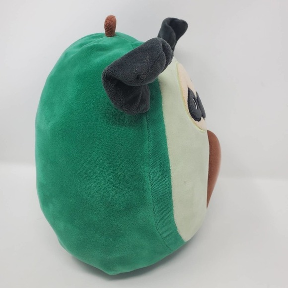 Kellytoy Squishmallow 8 inch Prince The Pug Dressed As An Avocado Plush Toy - Picture 6 of 9